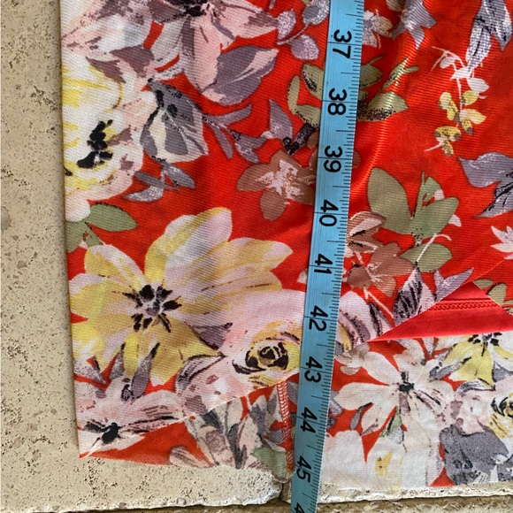 NWT Maggy London Red Floral Ruffle Bohemian Travel Tropical Hawaiian Dress 10 - Picture 6 of 8